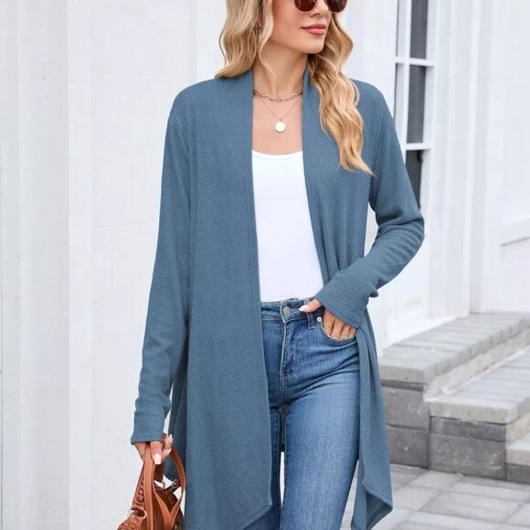 Open Front Long Cardigan - Picture 2 of 12